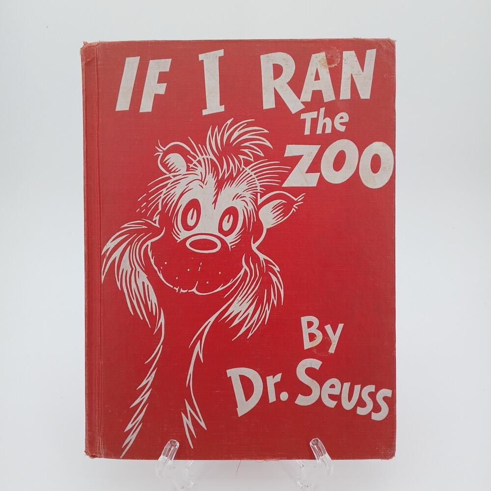 If I Ran The Zoo by Dr. Seuss (7 LINE) 1st Edition Junior Literary Guild Edition